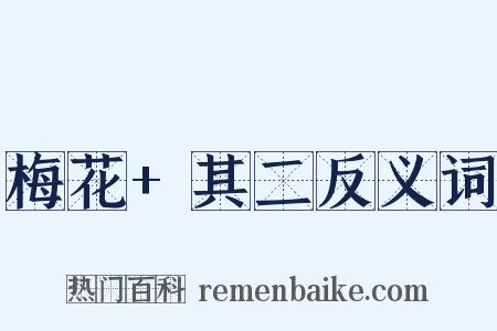 梅花+其二反义词是什么意思的图片